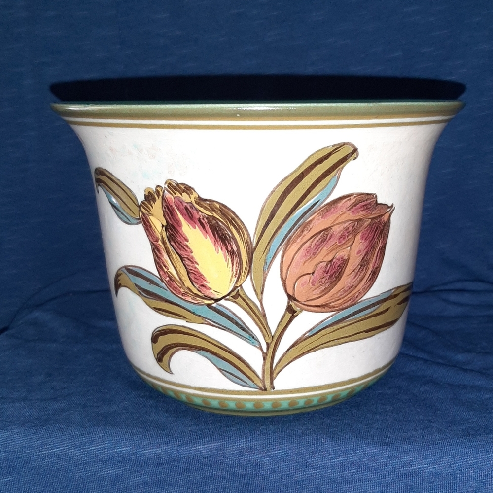 Royal Zuid-Holland Pottery Planter, Vase, Made In Gouda 1950's